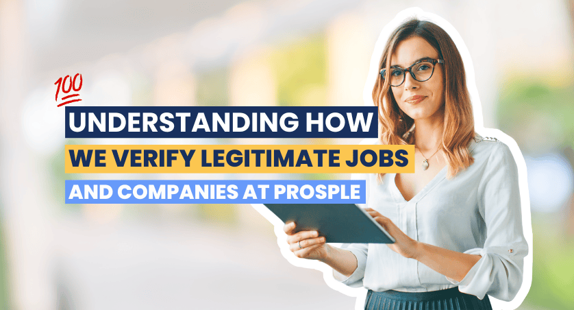 Understanding how we verify legitimate jobs and companies at Prosple